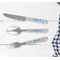 Transportation & Stripes Cutlery Set - w/ PLATE