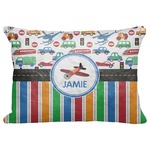 Transportation & Stripes Decorative Baby Pillowcase - 16"x12" (Personalized)