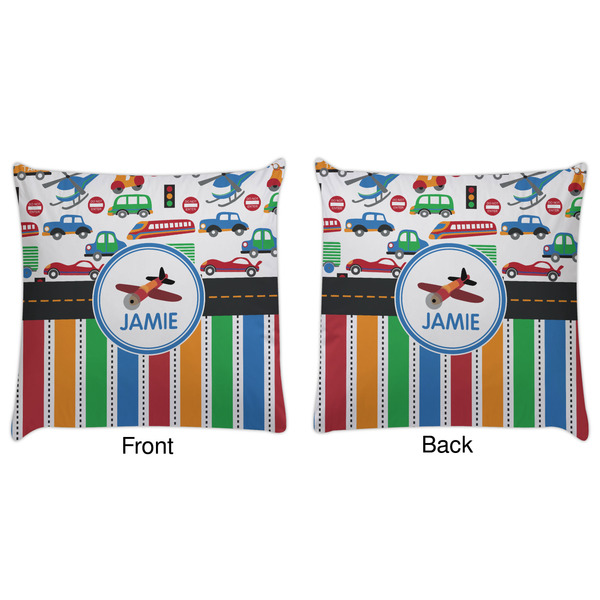 Transportation & Stripes Decorative Pillow Case - Approval