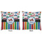 Transportation & Stripes Decorative Pillow Case - Approval