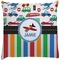Transportation & Stripes Decorative Pillow Case (Personalized)
