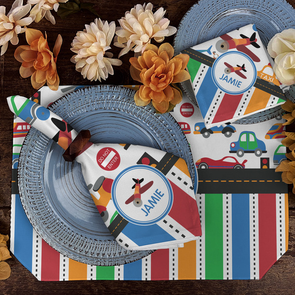 Transportation & Stripes Dining Set