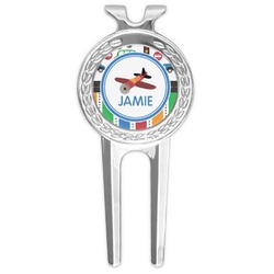 Transportation & Stripes Golf Divot Tool & Ball Marker (Personalized)