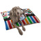 Transportation & Stripes Dog Bed - Large LIFESTYLE