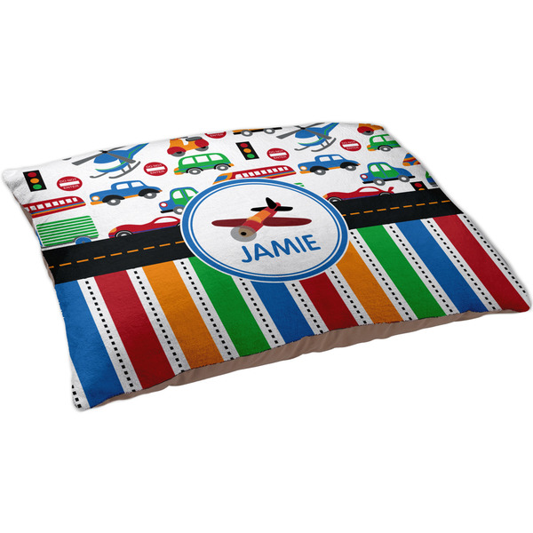 Transportation & Stripes Dog Bed - Large