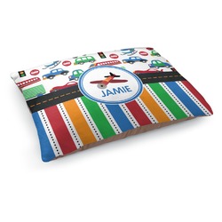 Transportation & Stripes Dog Bed - Medium w/ Name or Text