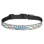 Transportation & Stripes Dog Collar (Personalized)