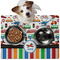 Transportation & Stripes Dog Food Mat - Medium LIFESTYLE