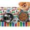 Transportation & Stripes Dog Food Mat - Small LIFESTYLE
