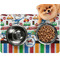 Transportation & Stripes Dog Food Mat - Small w/ Name or Text