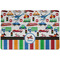 Transportation & Stripes Dog Food Mat w/ Name or Text