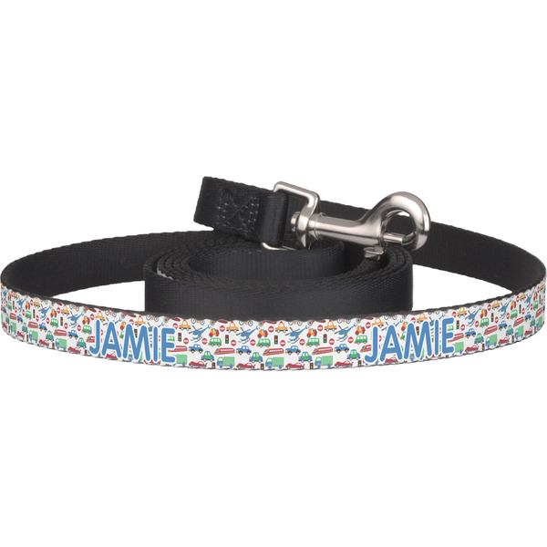 Custom Transportation & Stripes Dog Leash (Personalized)