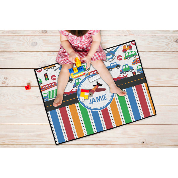 Transportation & Stripes Door Mats - LIFESTYLE kid