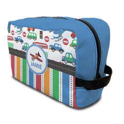 Transportation & Stripes Toiletry Bag / Dopp Kit (Personalized)