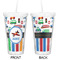 Transportation & Stripes Double Wall Tumbler with Straw - Approval