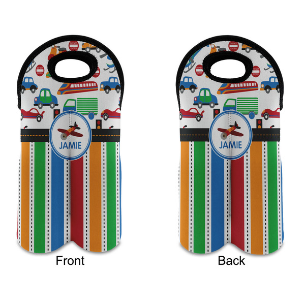 Transportation & Stripes Double Wine Tote - APPROVAL (new)