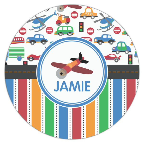 Transportation & Stripes Drink Topper - Large - Single