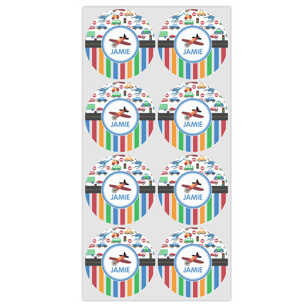 Transportation & Stripes Drink Topper - Medium - Set of 12
