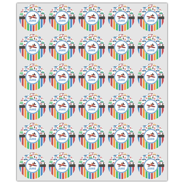Transportation & Stripes Drink Topper - XSmall - Set of 30
