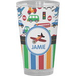 Transportation & Stripes Pint Glass - Full Color (Personalized)