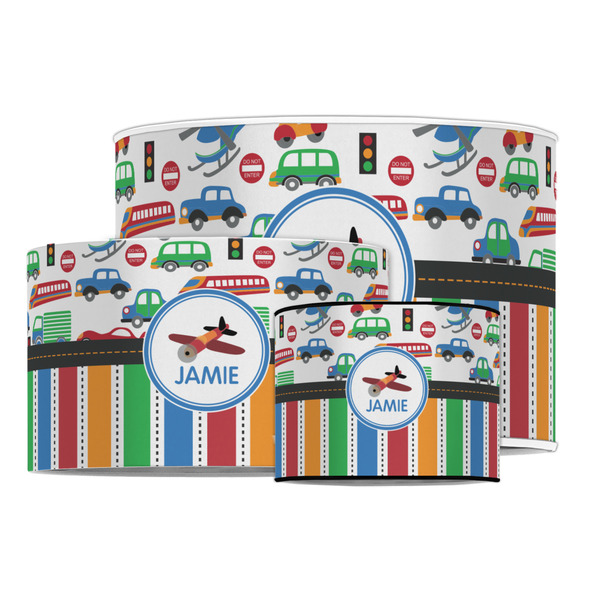 Transportation & Stripes Drum Lampshades - MAIN