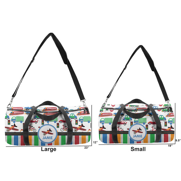 Transportation & Stripes Duffle Bag Small and Large