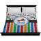 Transportation & Stripes Duvet Cover - King - On Bed - No Prop