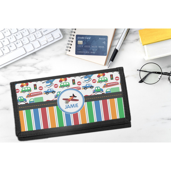 Transportation & Stripes DyeTrans Checkbook Cover - LIFESTYLE