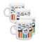 Transportation & Stripes Espresso Cup Group of Four Front