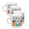 Transportation & Stripes Single Shot Espresso Cups - Set of 4 (Personalized)