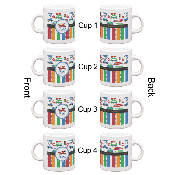 Transportation & Stripes Espresso Cup Set of 4 - Apvl