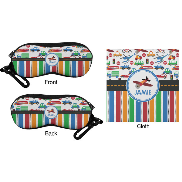 Transportation & Stripes Eyeglass Case & Cloth (Approval)