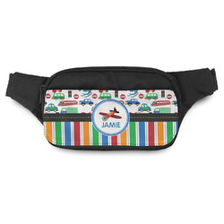 Transportation & Stripes Fanny Pack - Modern Style (Personalized)