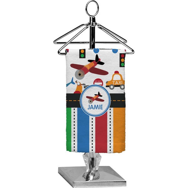 Custom Transportation & Stripes Finger Tip Towel - Full Print (Personalized)