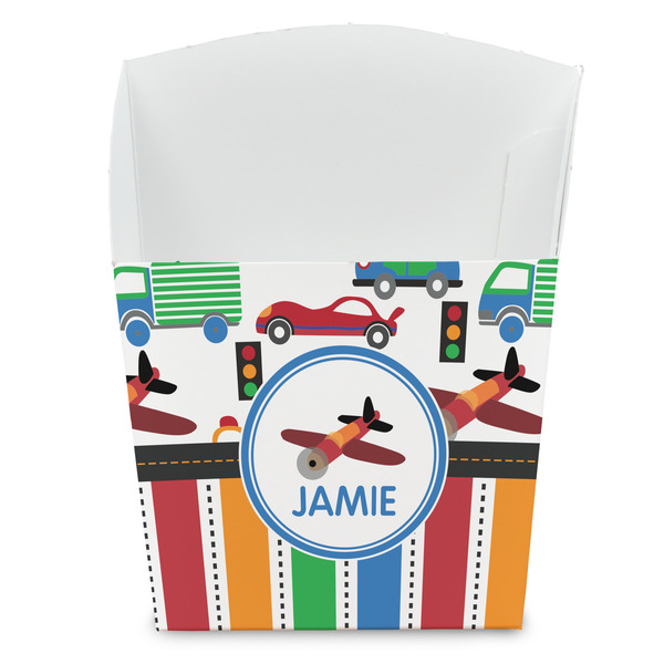 Custom Transportation & Stripes French Fry Favor Boxes (Personalized)