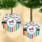 Transportation & Stripes Frosted Glass Ornament - MAIN PARENT