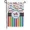 Transportation & Stripes Small Garden Flag - Double Sided w/ Name or Text