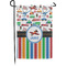 Transportation & Stripes Small Garden Flag - Single Sided w/ Name or Text