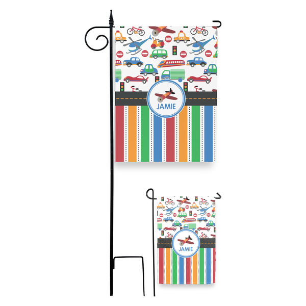 Transportation & Stripes Garden Flag - PARENT/MAIN