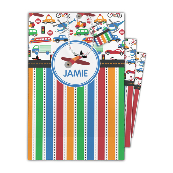 Transportation & Stripes Gift Bags - Parent/Main