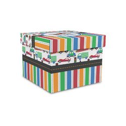 Transportation & Stripes Gift Box with Lid - Canvas Wrapped - Small (Personalized)