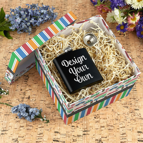 Transportation & Stripes Gift Boxes with Lid - Canvas Wrapped - X-Large - In Context