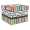 Transportation & Stripes Gift Box with Lid - Canvas Wrapped - XX-Large (Personalized)