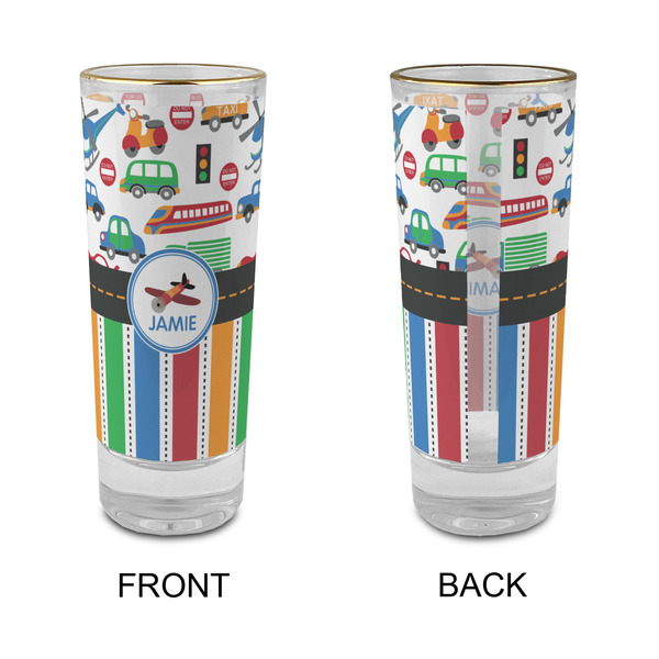 Transportation & Stripes Glass Shot Glass - 2 oz - Single - APPROVAL