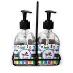 Transportation & Stripes Glass Soap & Lotion Bottles (Personalized)