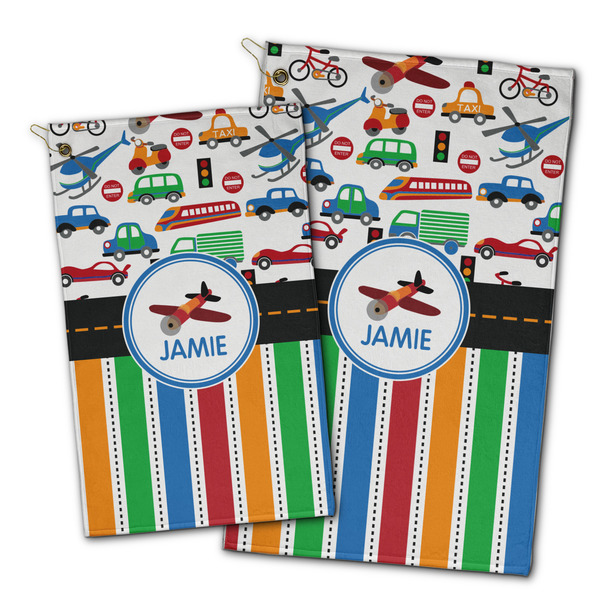 Transportation & Stripes Golf Towel - PARENT (small and large)