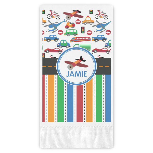Custom Transportation & Stripes Guest Paper Towels - Full Color (Personalized)