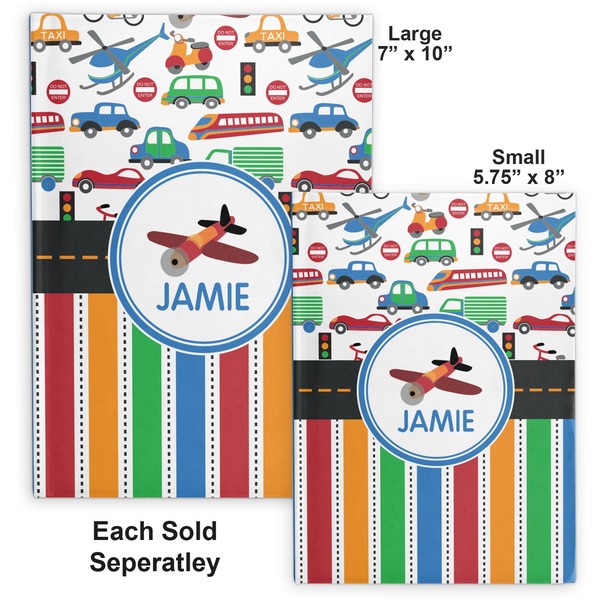Transportation & Stripes Hard Cover Journal - Compare