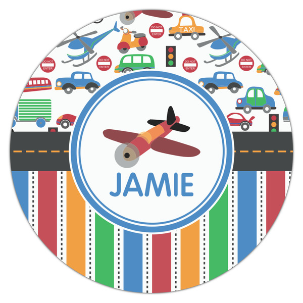 Transportation & Stripes Icing Circle - Large - Single