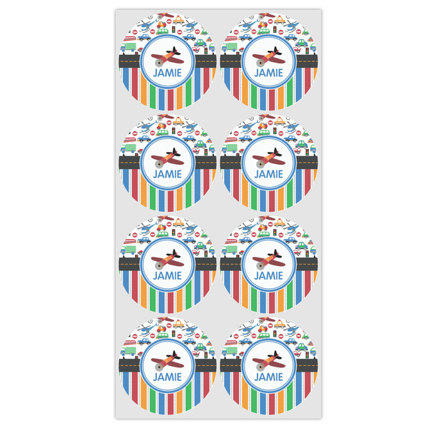 Transportation & Stripes Icing Circle - Medium - Set of 8